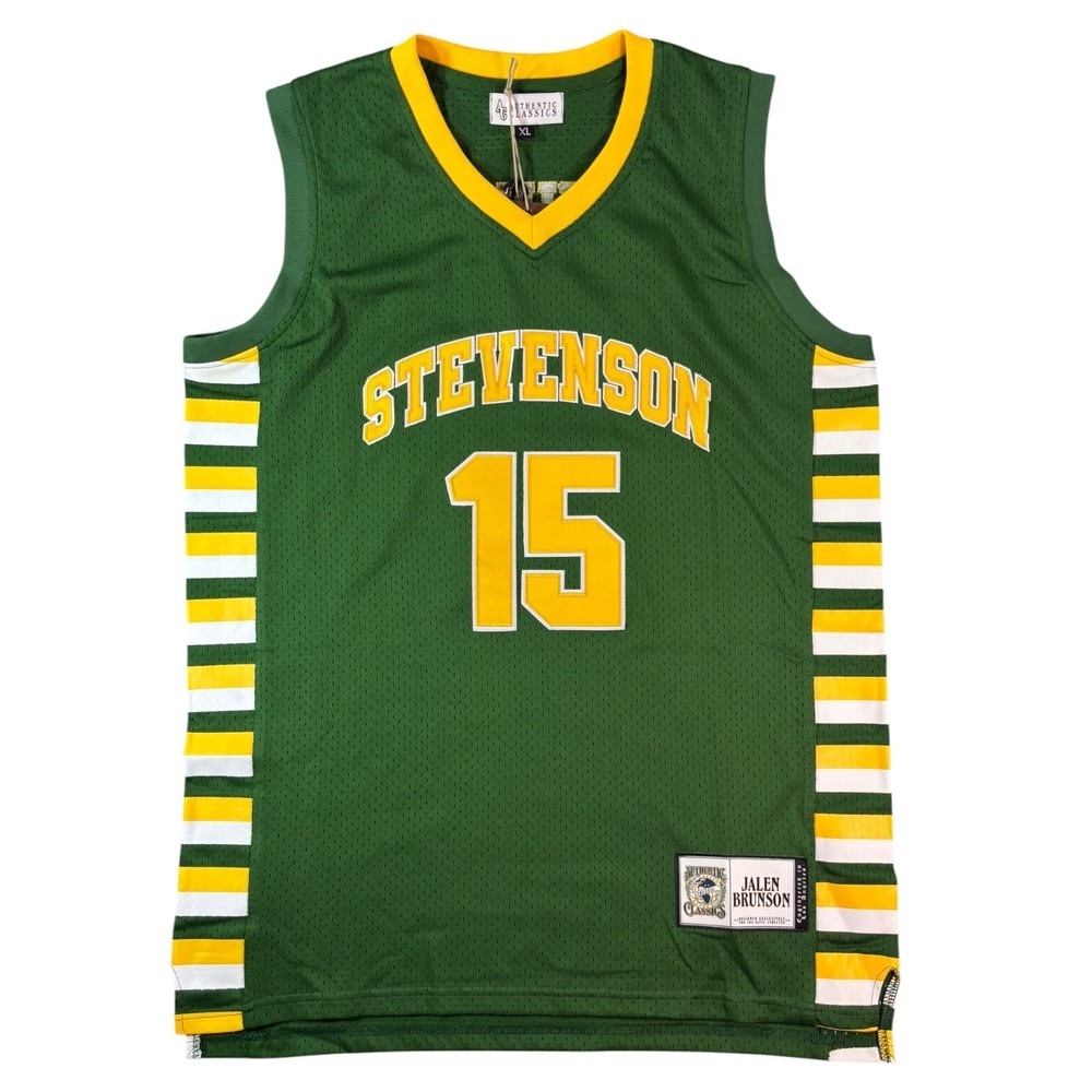 Authentic Classic Jalen Brunson Stevenson High School Jersey Green Mens Size XL